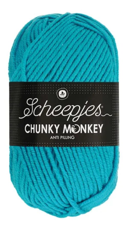 Scheepjes Chunky Monkey Yarn - 1068 Turquoise image 0