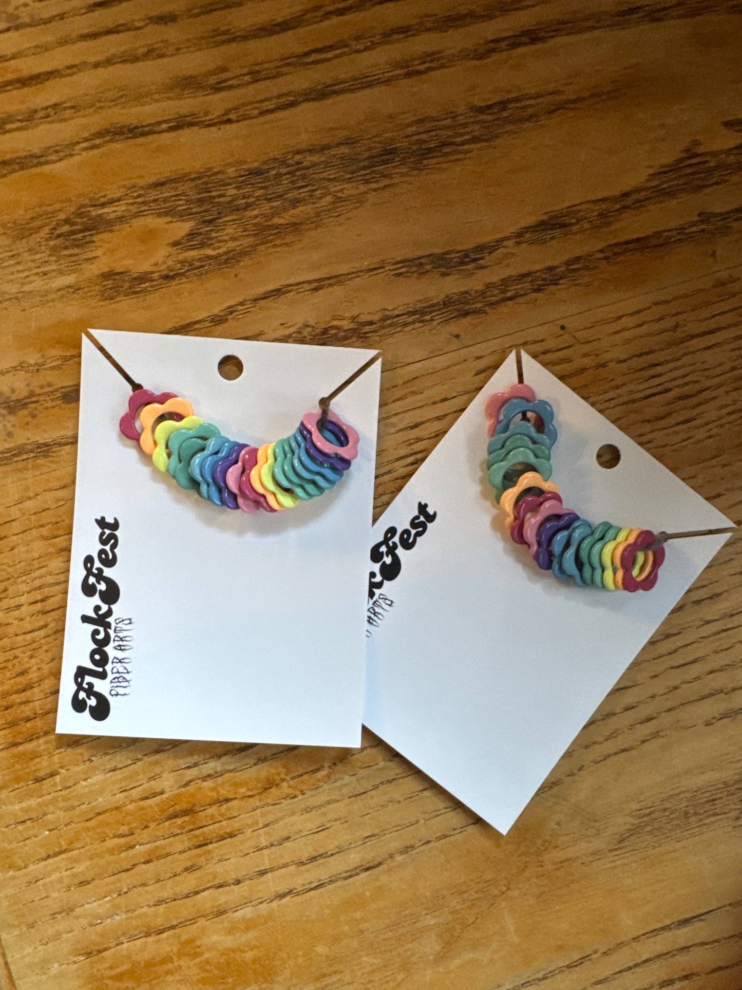 Flower stitch markers