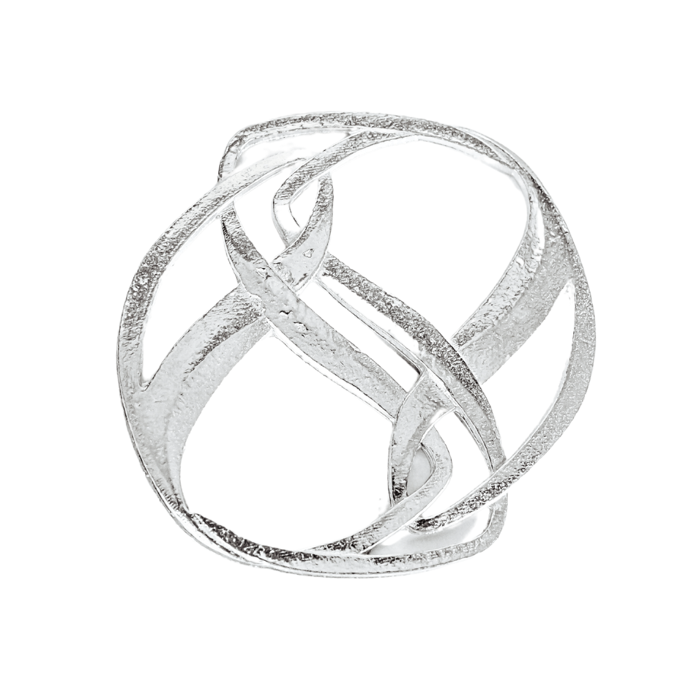 Infinity Scarf Ring - Handmade Pewter Scarf Clip for Scarves