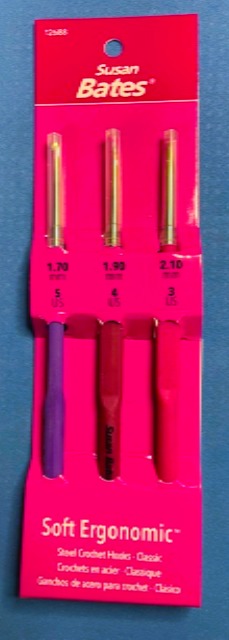 Ergonomic Steel Hook Set 1.7/1.9/2.1 mm - Susan Bates